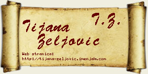 Tijana Zeljović vizit kartica